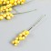 Decor for creativity "Vetochka with berries" yellow set 10 pcs 1x1x9 cm