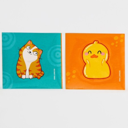 Metal puzzle with puzzles and stickers "animals", mix-4
