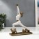 Polystone souvenir "Girl in a warrior pose, with cats" Pink 25x18.7x6.4 cm