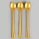 Tablespoons plastic, in a set 12 pieces, color gold