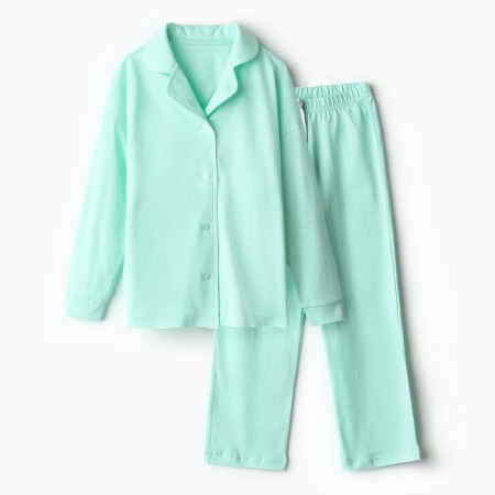 Pajama nursery (shirt and trousers) minku, mint color, height 140 cm-4