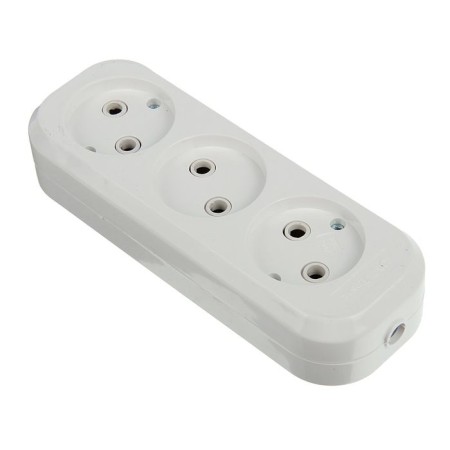 The jacket of the extension cord UNIVERSAL E203, three-seater, ABC plastic, without grounding