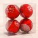 Set of balls plastic D-10 cm, 4 pcs "Quiet evening" red