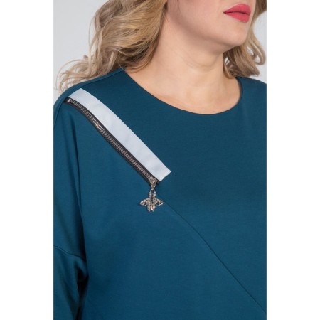 Female dress, size 66, turquoise color-6