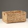Storage basket, rectangular, 32 x 22 x 13.5 cm, water hyacinth, metal. frame
