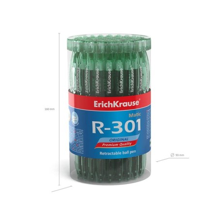 Handle Automatic Erich Krause R-301 Original Matic, node 0.7 mm, green ink green-4