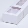 Box for 5 sweets with a shell, with a window, with thin dividers, white 21x5x3.3 cm