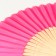 Fan bamboo, textiles h = 22 cm "monocet" in the box, fuchsia