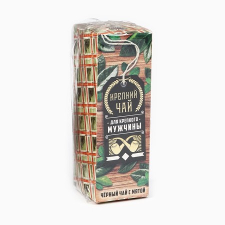 Black tea in a bottle "For a strong man", taste: Mint, 20 g (18+)-7