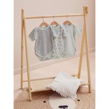 Набор детских боди с коротким рукавом MOWbaby Birds, рост 68 см, цвет голубой, 3 шт