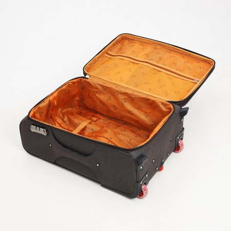 Small 24 suitcase "on lightning, code castle, with extension, brown color-8