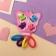 Hair set "Butterfly" (4 crab, 4 elastic bands) Bright gloss, mix