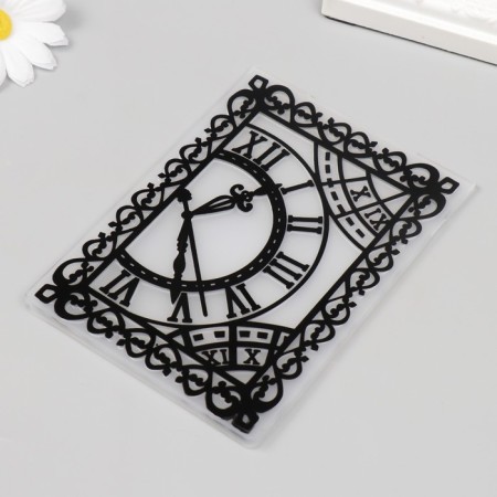 Embosing stencil plastic "Watch" 14.8x10.5 cm-1
