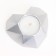 Candle "Heart. Marble" in a candlestick of gypsum with faces, 8x7.5x2.5cm, silver