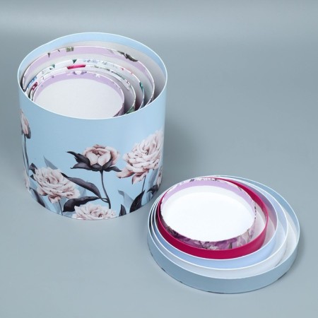 A set of hats 5 in 1, gift packaging, Flower Garden, 13 x 14 - 19.5 x 22 cm-13