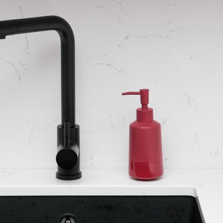Magma liquid soap dispenser. Moroshka, 7x7x17.8 cm, red color-4