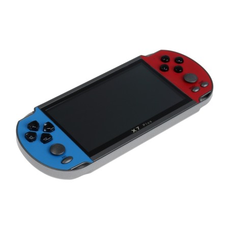 Game console X7 Plus, AV cable, 8 bits, 7000 games, blue-red-5
