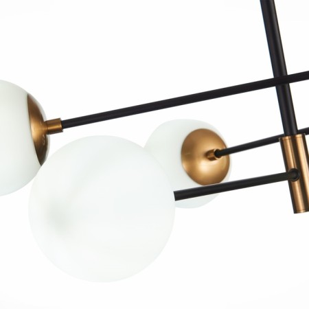 Ceiling Ceiling ST LUCE. SL1203.402.06. Limano. 6x40 watts, E27, 98.5x98.5x33.7 cm, bronze color, black-11