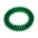 Dog toy "Ring with spikes", 12.5 cm, transparent, green