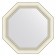 EvoForm mirror in the baguette frame, 60 mm, 51x51 cm, white color with silver