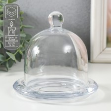 Подсвечник стекло на 1 свечу "Купол" прозрачный 12х12х12 см