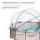 Dome-put on the pool d = 305 cm, h = 150 cm, color gray color