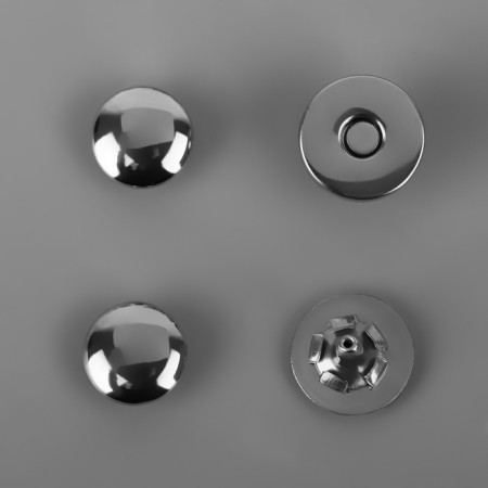 Magnetic, installation button, d = 14 mm, silver color-1
