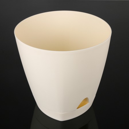Flower pot with basal watering amsterdam, 8 l, cream color