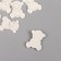 Decor for the creativity of Polystone "Bear with stroller" White set 6 pcs 2.5x3 cm