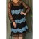 Women's dress, size 54, black color, blue