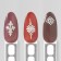Nail stickers "Arabesque", voluminous, white color