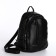 Women's backpack made of artificial leather with lightning, black color