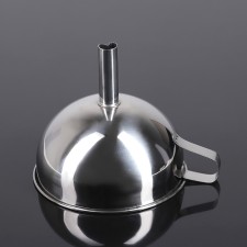 Stainless steel funnel, d = 13 cm, with a handle