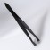 Direct tweezers, narrow, 8.5 cm, black color