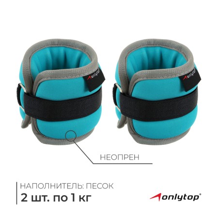 Tears of neoprene onlytop, 2 pcs. x 1 kg, mint color