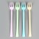 Plastic forks, in a set 12 pieces, color mix