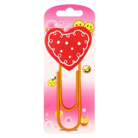 The bookmark is large, 11 cm "heart", mix-5