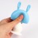 Silicone “Bunny” teething, with a rattle, blue color, in the case, crumb me