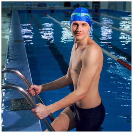 Hat of swimming adult Onlytop Swim, fabric, girth 54-60 cm-5