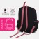 Youth backpack from textiles, 4 pockets, black/pink color