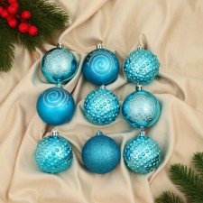 Set of balls plastic D-6 cm, 9 pcs 