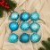 Set of balls plastic D-6 cm, 9 pcs "Adele" curls, blue