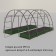 Glocked bed, 390 × 100 × 15 cm, color green moss, Greengo