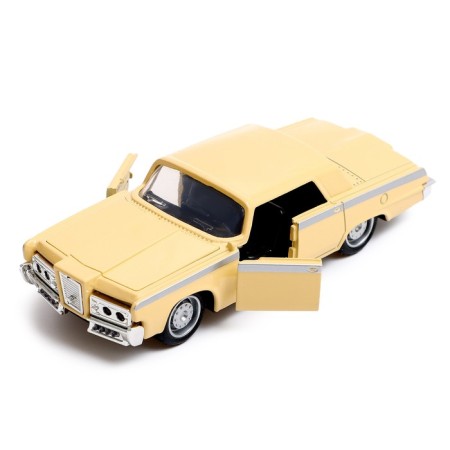 Metal Muscle Car, scale 1:32, light and sound, inertia, beige color-3