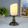 Spinker "candle on the candlestick" LED from bronze batteries 10.5x10.5x28 cm
