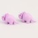 Miniature puppet "dinosaurus", set 2 pcs., Size 1 pc. - 3 × 5.5 × 2 cm, purple color