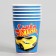 A one -time paper glass "Happy birthday" racer, set 6 pcs, 250 ml