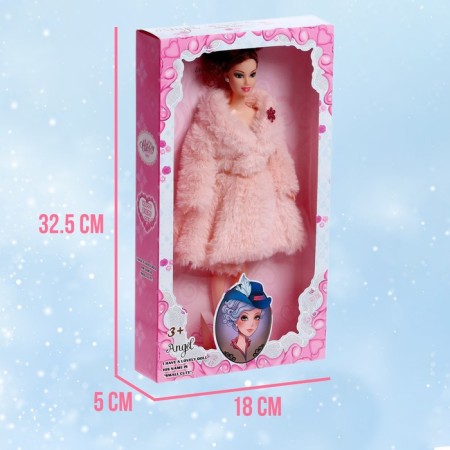 Model-model "Inna" in a fur coat, pink color-3