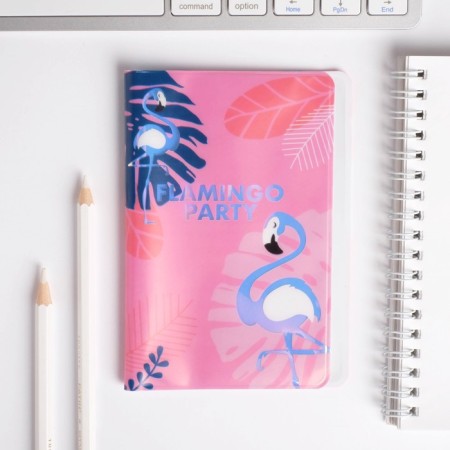 Flamingo set: 40l diary, passport cover-4