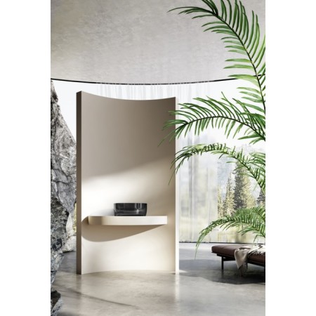 ABBER KRISTALL AT2804onyX sink, invoice, 400x400x150 mm, polyester resin, black-2